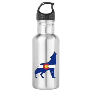 Colorado Flag Wolf Edelstahlflasche