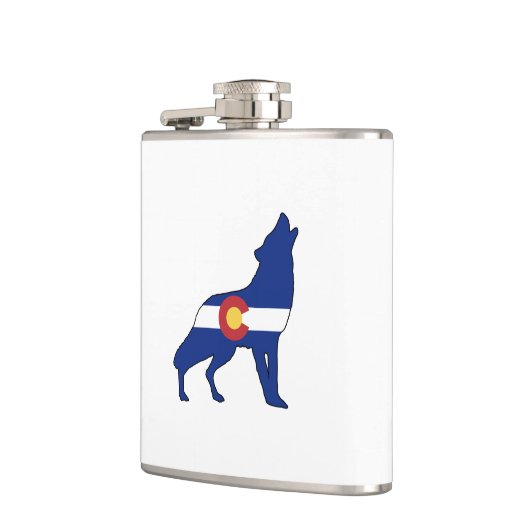 Colorado Flag Wolf Flachmann (Links)