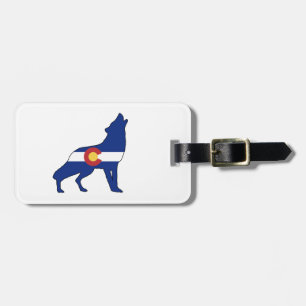 Colorado Flag Wolf Gepäckanhänger