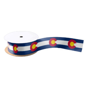 Colorado-Flagge, amerikanisches Staatsflaggenband Satinband
