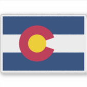 Colorado-Flagge Aufkleber (Vorderseite)