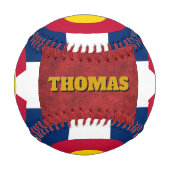 Colorado-Flagge, Colorado, Monogramm/Baseball-Bäll Baseball (Vorderseite)