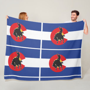 Colorado-Flagge Cowboy Fleecedecke