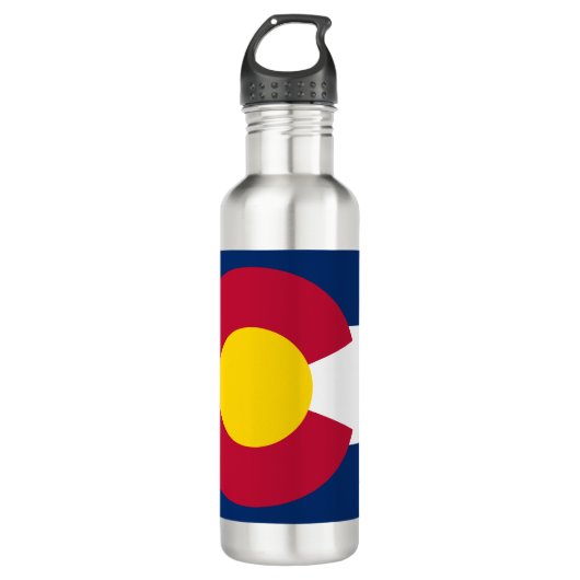 COLORADO-FLAGGE EDELSTAHLFLASCHE (Vorderseite)