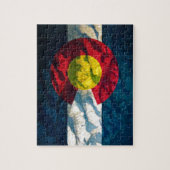 Colorado-Flagge Felsen-Berge Puzzle (Vertikal)
