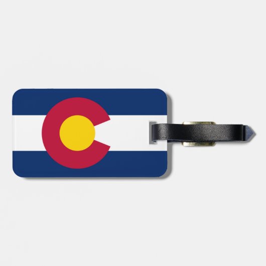 Colorado-Flagge Gepäckanhänger (Rückseite horizontal)