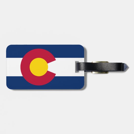 Colorado-Flagge Gepäckanhänger (Rückseite horizontal)