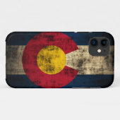 Colorado-Flagge Grunge iPhone 5 Barely Case (Rückseite (Horizontal))