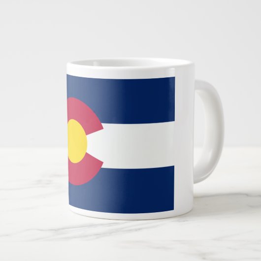 Colorado-Flagge Jumbo-Tasse (Vorderseite Rechts)