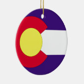 Colorado-Flagge Keramik Ornament (Rechts)