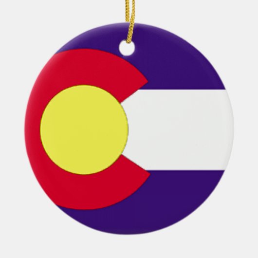 Colorado-Flagge Keramik Ornament (Vorne)