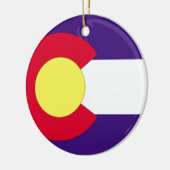 Colorado-Flagge Keramik Ornament (Links)