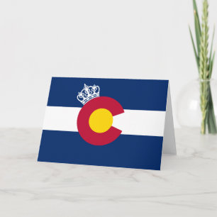 Colorado-Flagge Königskrone Blankokarte Karte