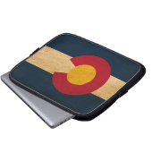 Colorado-Flagge Laptopschutzhülle (Vorne Knopf)