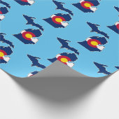 Colorado-Flagge Michigan-Konturverpackungspapier Geschenkpapier (Ecke)