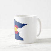 Colorado-Flagge Minnesota-Konturkaffee-Tasse Kaffeetasse (VorderseiteRechts)