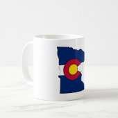 Colorado-Flagge Minnesota-Konturkaffee-Tasse Kaffeetasse (Vorderseite Links)
