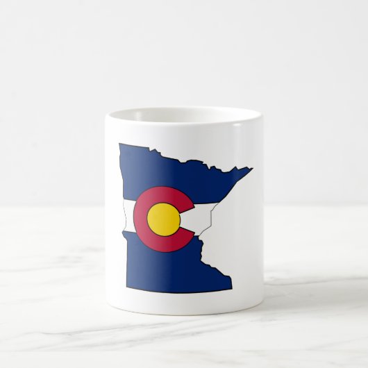 Colorado-Flagge Minnesota-Konturkaffee-Tasse Kaffeetasse (Mittel)