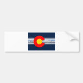 Colorado-Flagge mit Bergen Autoaufkleber (Vorne)