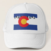 Colorado-Flagge mit Bergen Truckerkappe (Vorderseite)