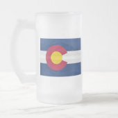 Colorado-Flagge mit Berghintergrund Mattglas Bierglas (Links)
