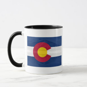 Colorado-Flagge mit Berghintergrund Tasse