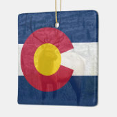Colorado-Flagge mit Elch Keramikornament (Links)