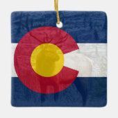 Colorado-Flagge mit Elch Keramikornament (Vorderseite)