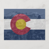 Colorado-Flagge mit Pikes-Peak-Postkarte Postkarte (Vorderseite)