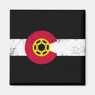 Colorado-Flagge Mountainbike-Fahren Radfahren Radf Magnet