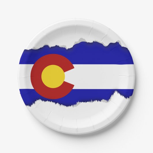 Colorado-Flagge Pappteller (Vorderseite)