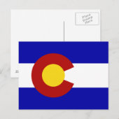 Colorado-Flagge Postkarte (Vorne/Hinten)