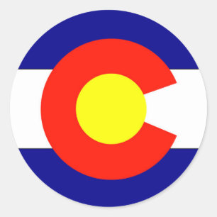 Colorado-Flagge Runder Aufkleber