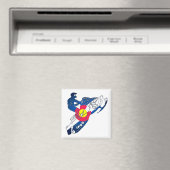 Colorado-Flagge-Schneekanom Magnet (In Situ (Geschirrspüler))