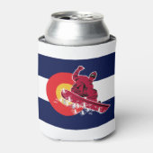 Colorado-Flagge-Snowboarder Dosenkühler (Kanne Vorderseite)