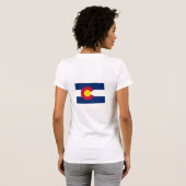 Colorado-Flagge T-Shirt (Schwarz voll)