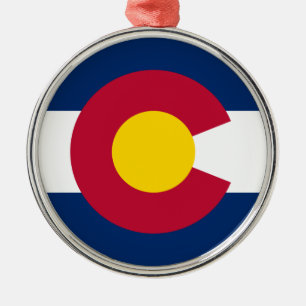 Colorado-Flagge, The Centennial State, Coloradans Ornament Aus Metall