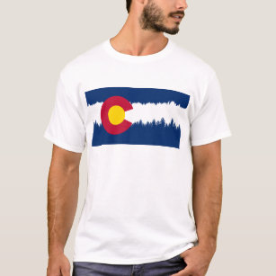 Colorado-Flagge Treeline Silhouette T-Shirt