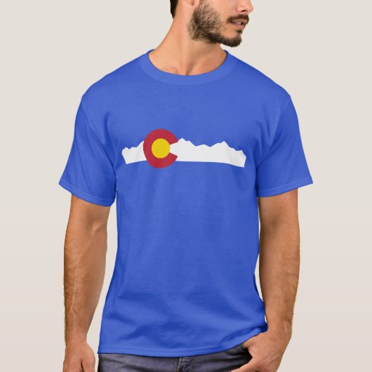 Colorado-Flagge u. GebirgsShirt T-Shirt (Vorderseite)