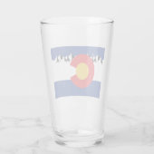 Colorado-Flagge und -Gebirge Glas (Rückseite)
