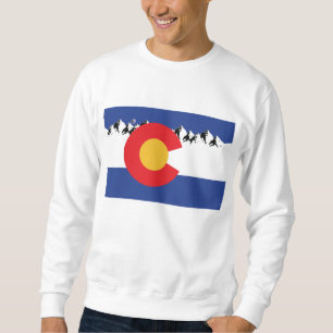 Colorado-Flagge und -Gebirge Sweatshirt