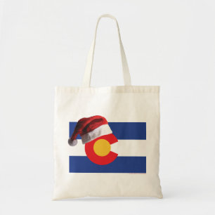 Colorado-Flagge-und-Santa-Hat Tragetasche