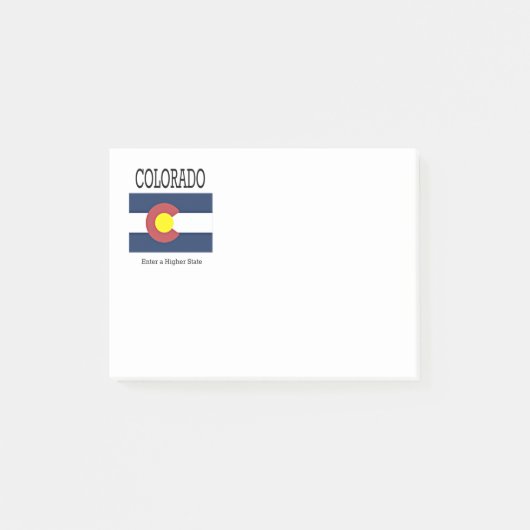 Colorado-Flagge und Slogan Post-it Klebezettel (Vorderseite)