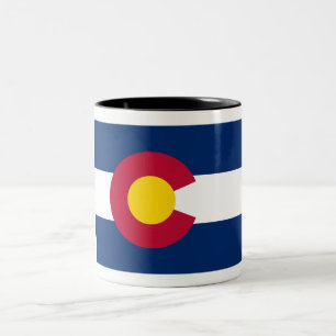 Colorado-Flagge Zweifarben-Kaffeetasse Zweifarbige Tasse