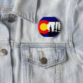 Colorado-Flaggen-Baum-Silhouette Button (Beispiel)
