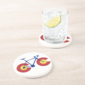 Colorado-Flaggen-Fahrrad Untersetzer (Seite)