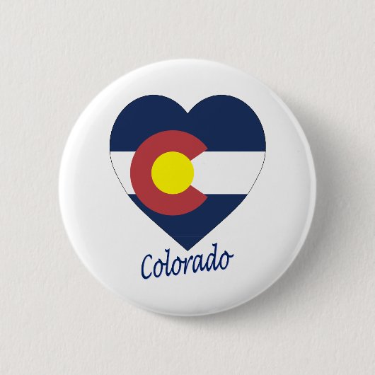 Colorado-Flaggen-Herz Button (Vorderseite)