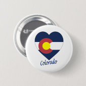 Colorado-Flaggen-Herz Button (Vorne & Hinten)