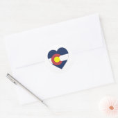 Colorado-Flaggen-Herz Runder Aufkleber (Umschlag)