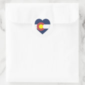 Colorado-Flaggen-Herz Runder Aufkleber (Tasche)